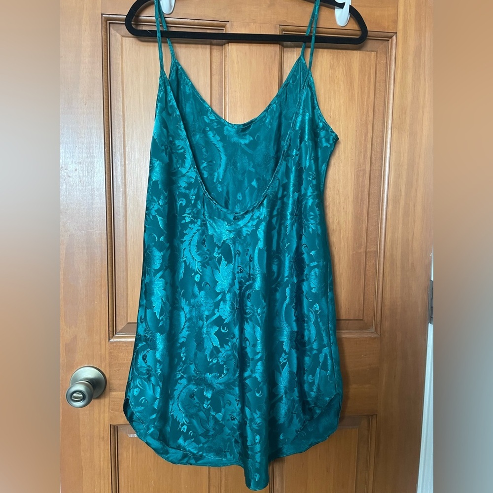 Teal/Green  Floral Lace Chemise - Picture 5 of 5